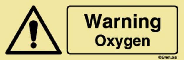 Warning oxygen sign 